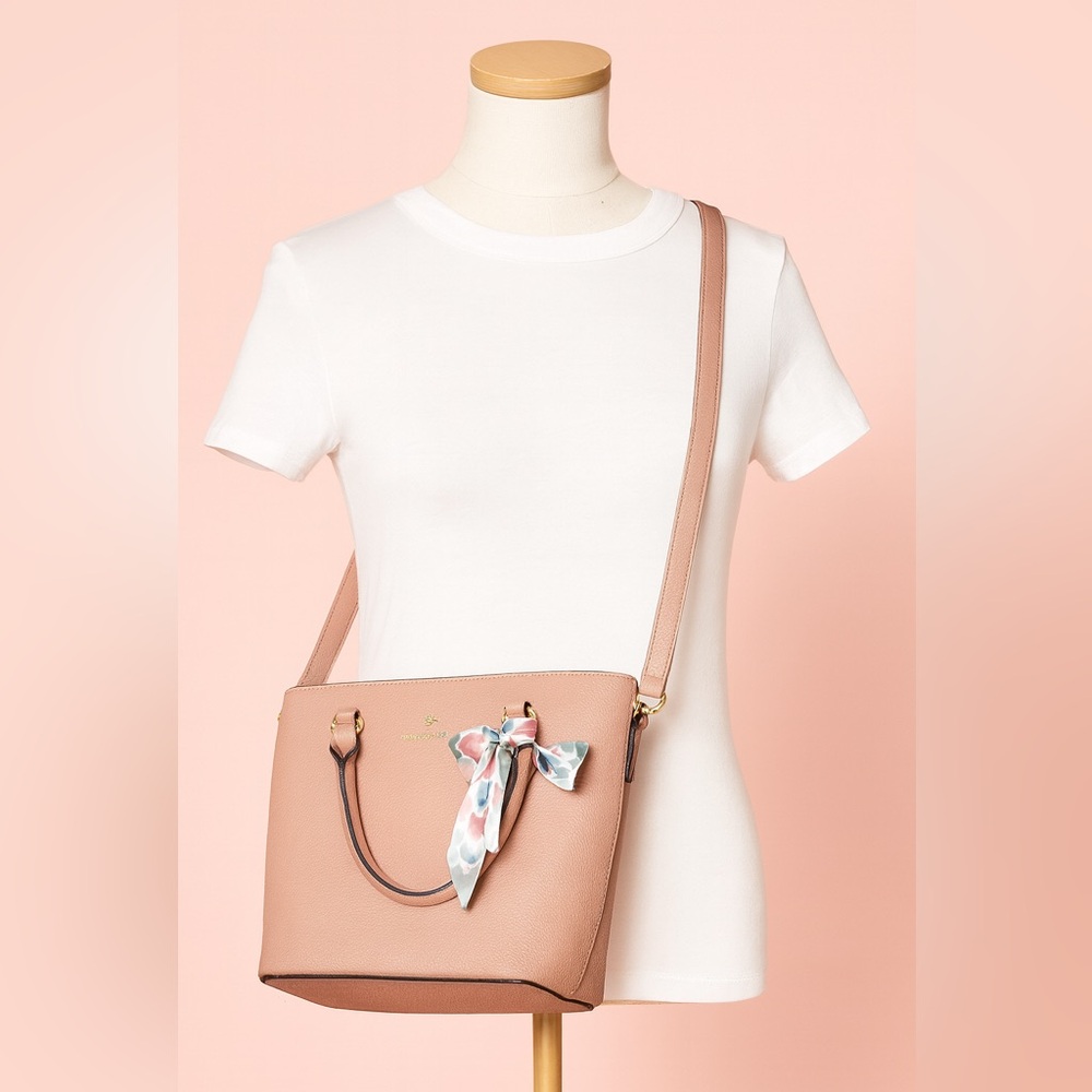 Womens Shoulder Bag - Blush Pink Crossbody Tote